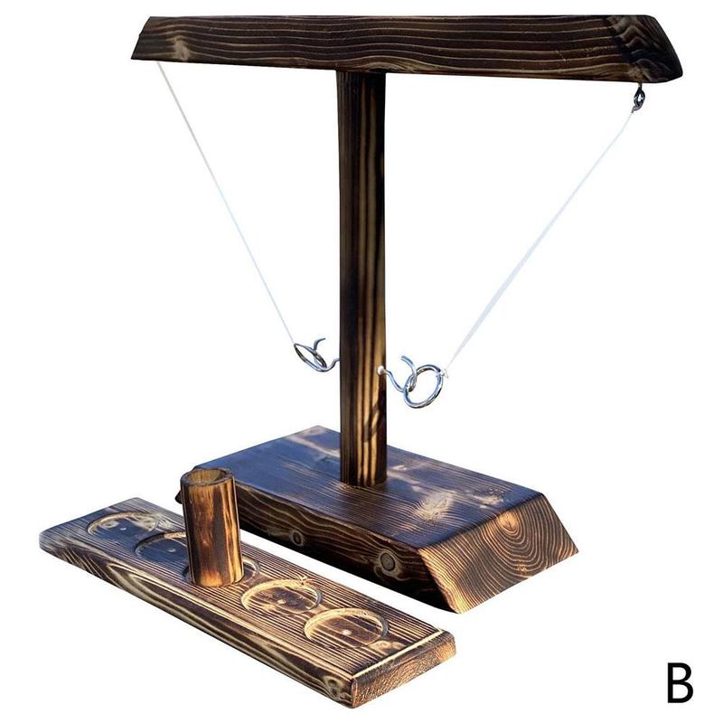 Partij Speelgoed Leisure Industriële Stijl Bar Drink Shop Handgemaakte Houten Haken Snelle Interactief Spel Voor Bars Thuis 40X32 X4cm: Black