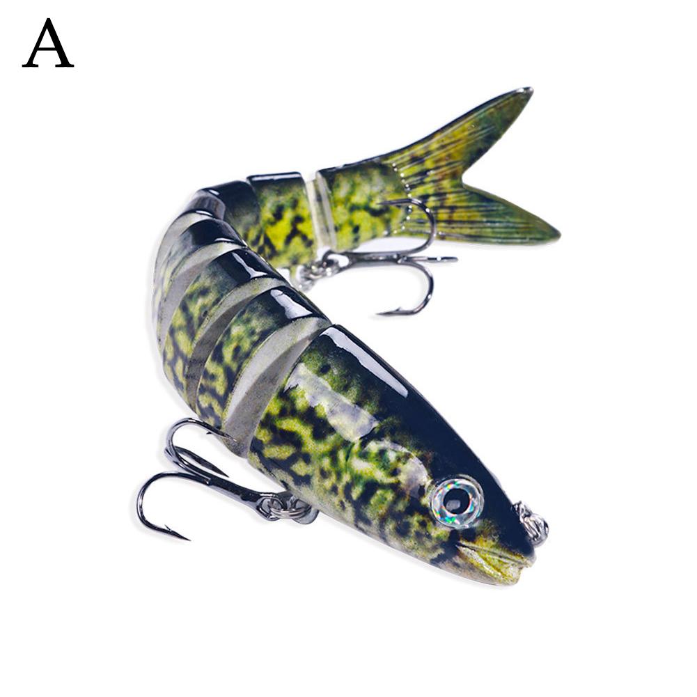 13cm 18g Multi Jointed Swimbait Fishing Lures Sinking Hard Bait Crankbait Wobbler For Pike Bass Musky Tackle: WHITE