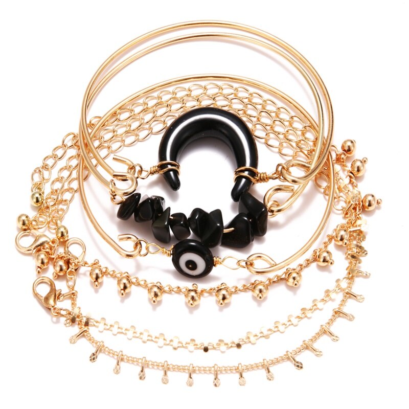 KISSWIFE-brazalete bohemio con borla de Luna y concha para mujer, brazalete Retro geométrico, amuleto para , accesorios de joyería de boda: KWZJ0458