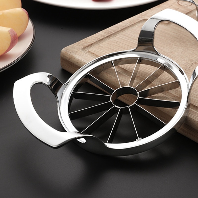 Kjøkkenverktøy rustfritt stål eplekutter skjærer grønnsak frukt verktøy kjøkkentilbehør eple lettskjært skjærekniv