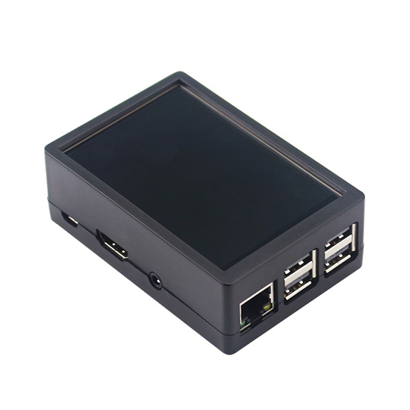 Boîtier en plastique ABS pour Raspberry Pi 3 B +, ventilateur de refroidissement 5V, écran tactile 3.5 pouces