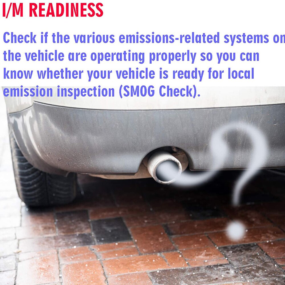 OBD2 Scanner Battery Tester 2-in-1 Diagnostic Tool with Storage Case, OBD II Code Reader, I/M Readiness and 12V Battery System