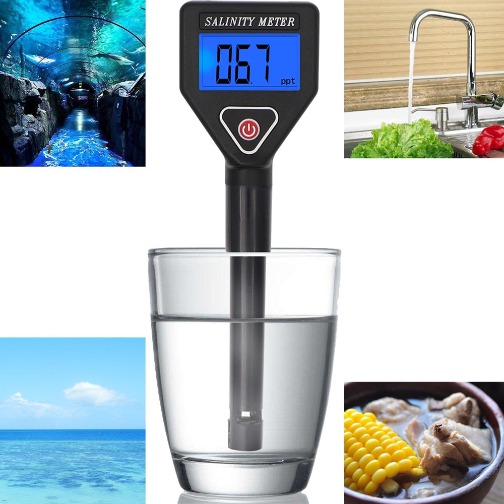 Testeur de salinité compteur de sel étanche salinomètre jauge salée testeur de de l'eau outil de mesure pour piscine d'aquarium 30% de réduction