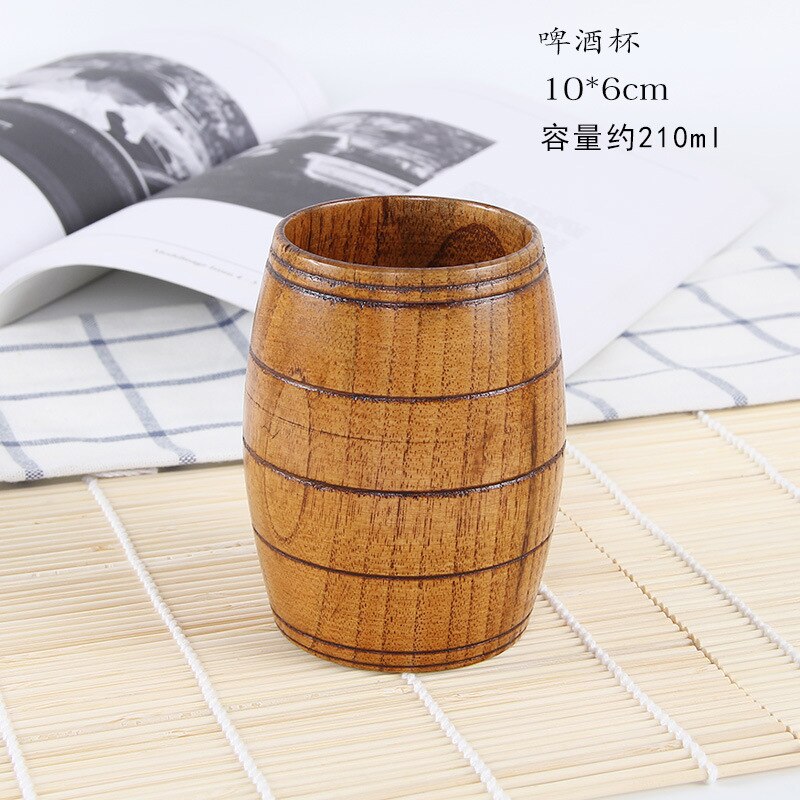Japanischen Stil Holz Tasse Kreative Jujube Holz Isolierung Tee Tasse Holz Kaffee Tasse Trinken Tasse Kaffee Tasse & Untertasse setzt: B