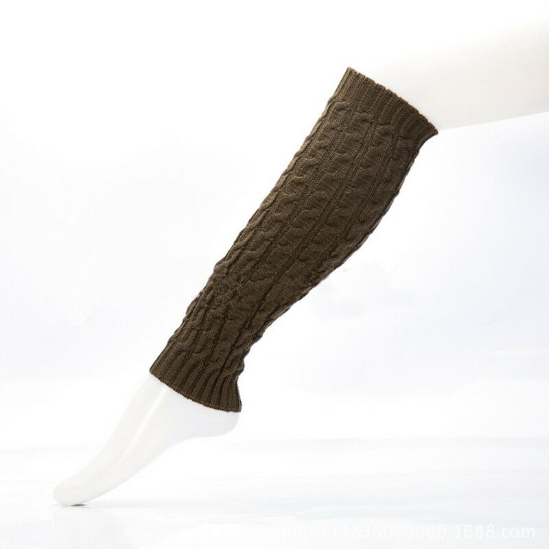 Frauen Damen Winter warm stricken Hohe Knie Bein Wärmer Häkeln Stiefel Socken schlapp Schwarz Weiß Beige Rosa