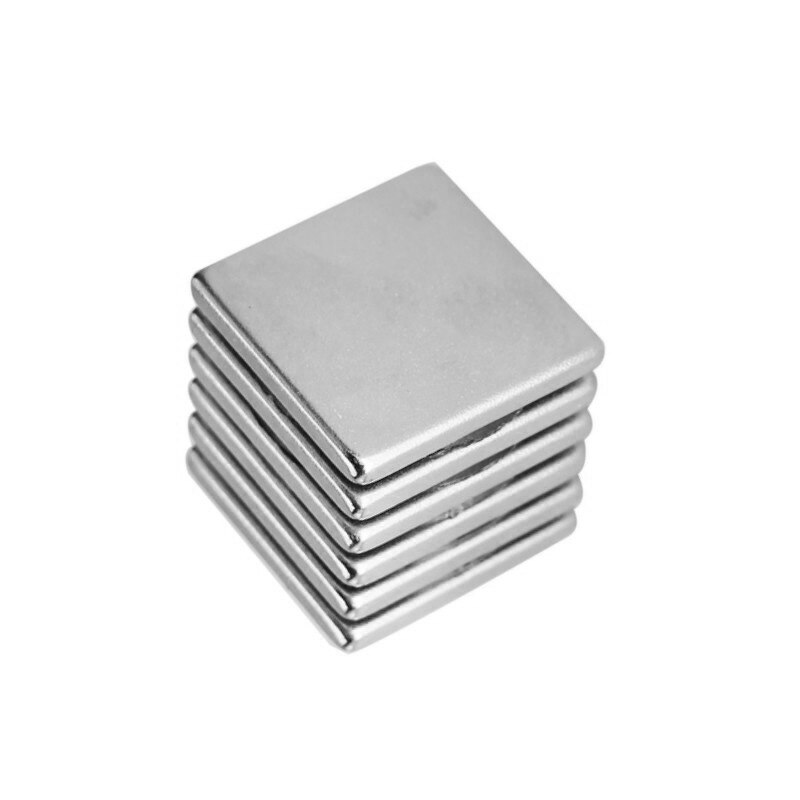 2 ~ 50 stk. 25 x 25 x 2 blok kraftig magnet tykt bulkark neodym magnetisk 25 x 25 x 2mm stærke permanente ndfeb magneter 25*25*2 mm