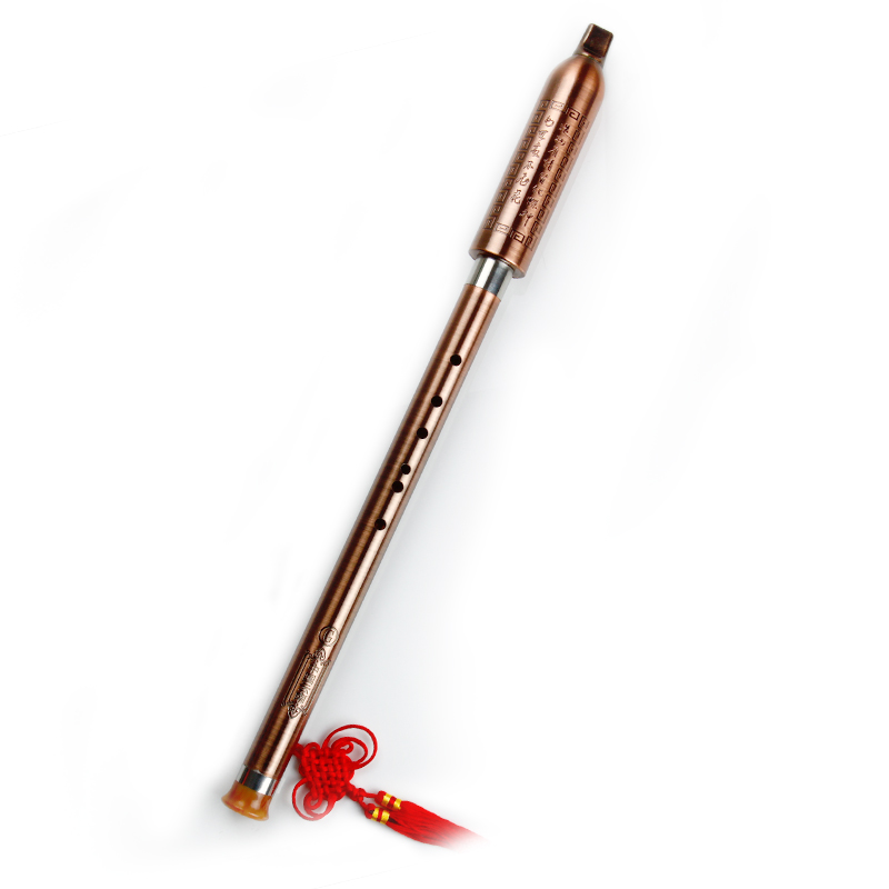 Fløjte bawu harpiks kinesisk traditionel vertikal flauta håndlavet musikinstrument til begyndere og musikelskere med æske