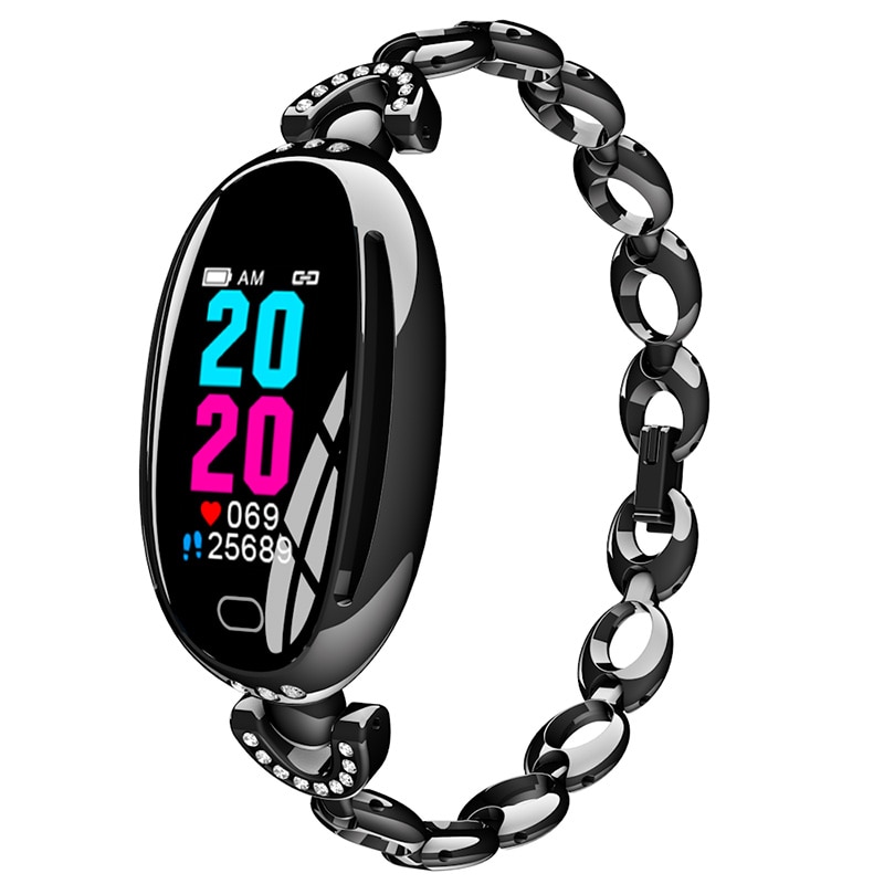 Smart watch  e68 h8 kvinnligt smart armband blodtryck pulsmätare stegräknare fitness tracker bättre än  z18: E68 svarta