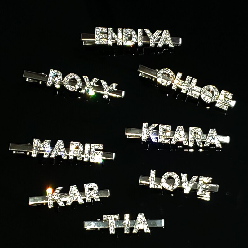 Custom Words Hairclips Word Hair Clips Barrettes Pins Emblazoned with your favorite name or word for girls&women