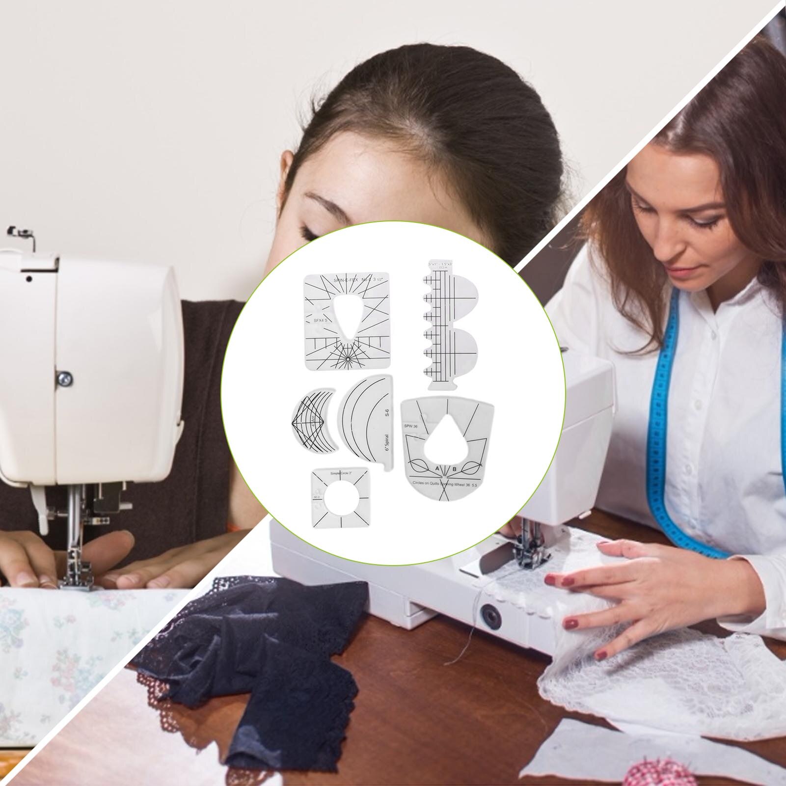 6Pcs/Set Acrylic Ruler For Sewing Patchwork Sewing Quilting Yardstick Acrylic Ruler DIY Motion Free Sewing Tool Template Rulers