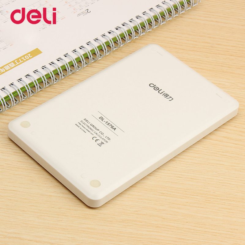 Deli two power calculator for school kid office electronic accounting supply brand solar energy table calculator