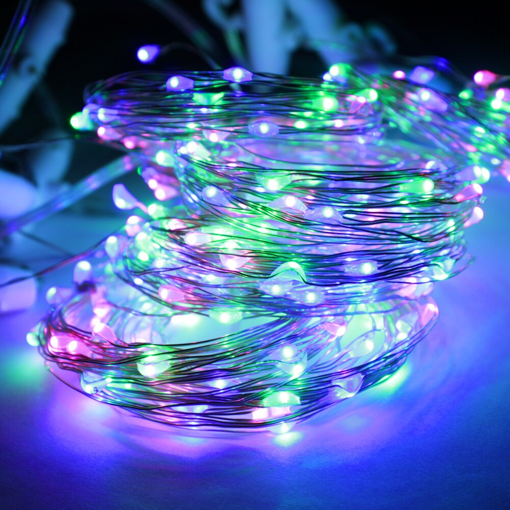 100/200/300LED Remote Control LED Curtain Lights USB Curtain String Lights +Hanging Hook Fairy Lights Glowing Party Supplies: multicolor / 300 lights