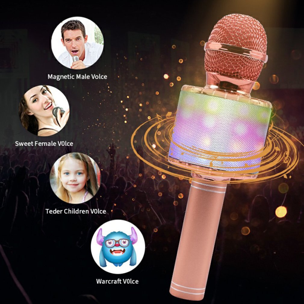 Bluetooth Microphone Wireless Microphone Karaoke Professiona Speaker Handheld Microfone Player Singing Recorder Mic