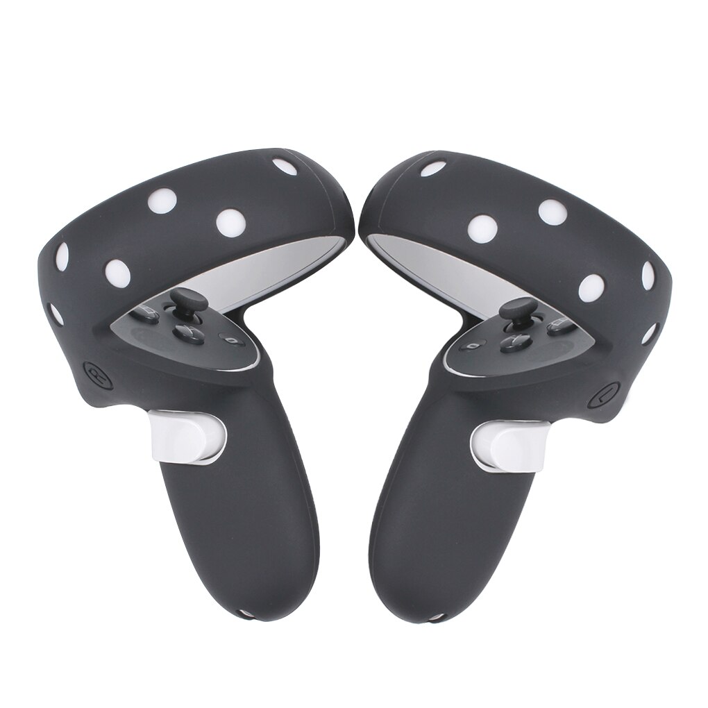 VR Glass Cover Silicone Replaceable VR Handle Cover Full Protector Replacement for Oculus Quest 2: Black