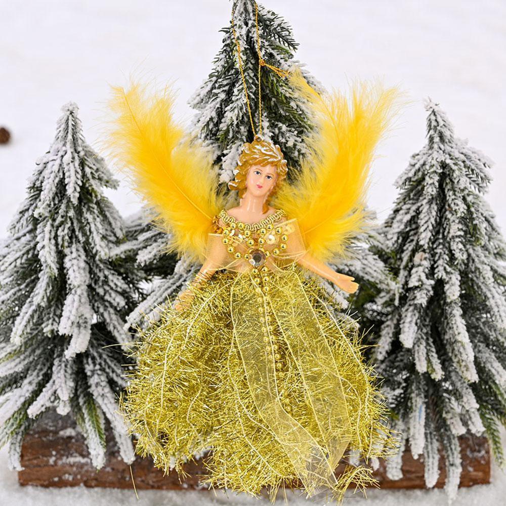 Christmas Plush Standing Angel Pendant Tabletop Ornaments For home Use Decorate Table Top Christmas Tree