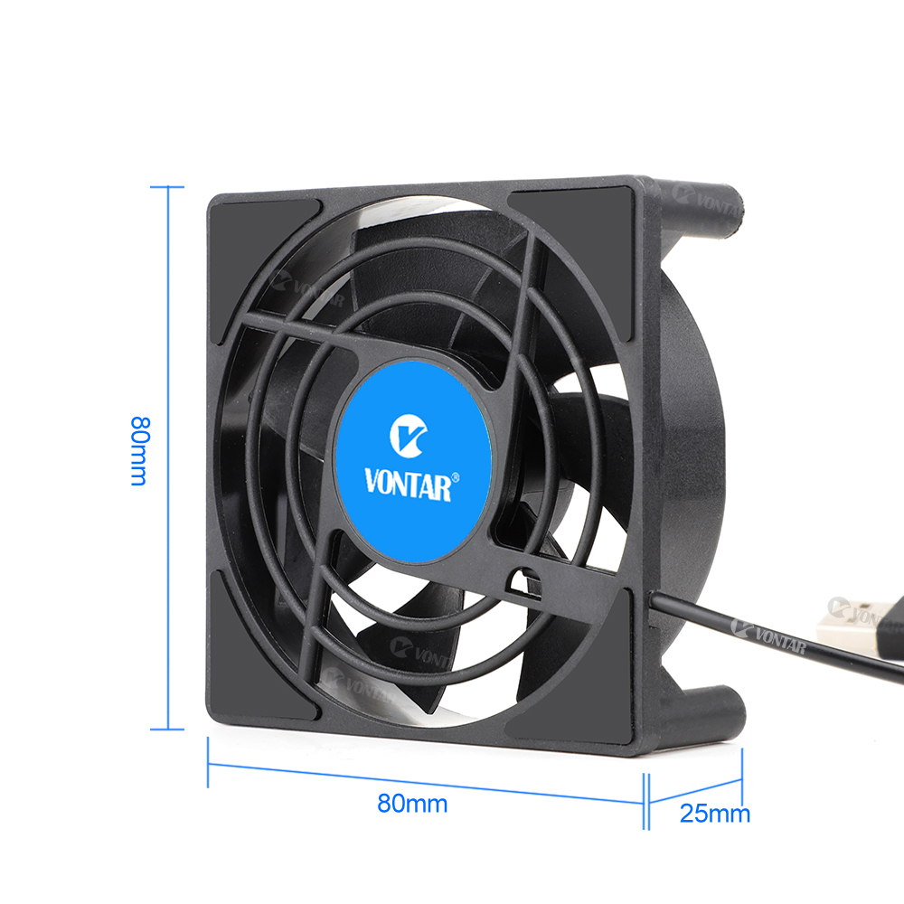 VONTAR C1 Lüfter für Android TV Box Set Top Box Wireless Silent Quiet Cooler DC 5V USB Power Radiator Mini Fan 80x80x25mm