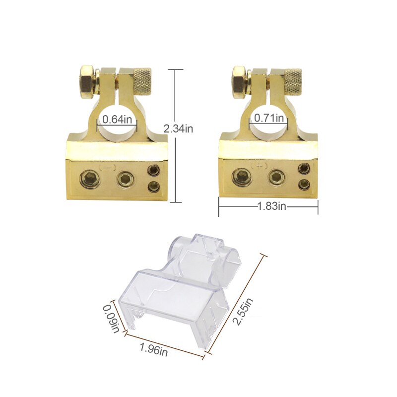 1 Paar Metaallegering Auto Batterij Connector Terminal Klem Positieve Negatieve Auto Vrachtwagen Auto Auto Parts Batterij Terminals