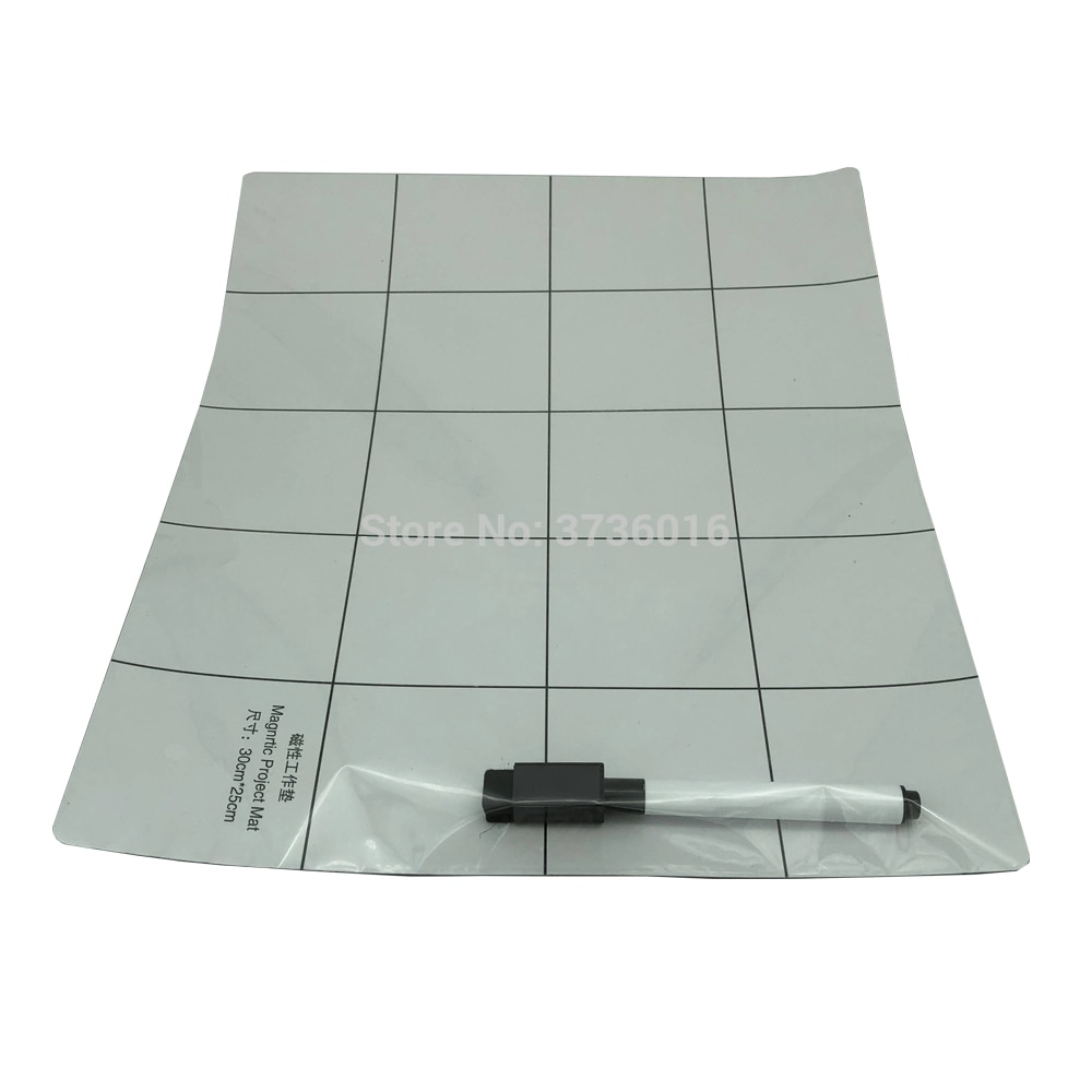 Magnetische rubberen mat 25*30cm maten voor lcd-reparatie magnetische mat met pen