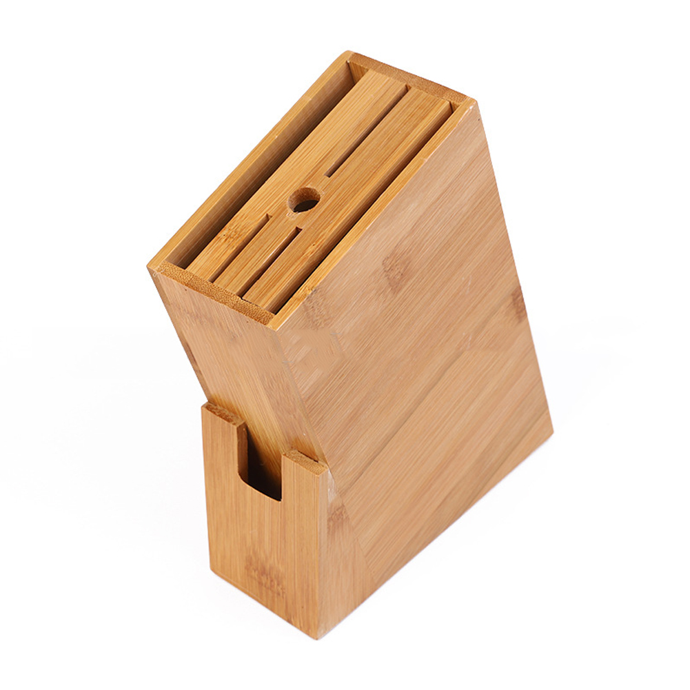 Bamboo Wood Knife Holder Rest Bamboo Knife Block Stand Knives Storage Shelf Rack Storage Box Organizer Kitchen Accessories Tool