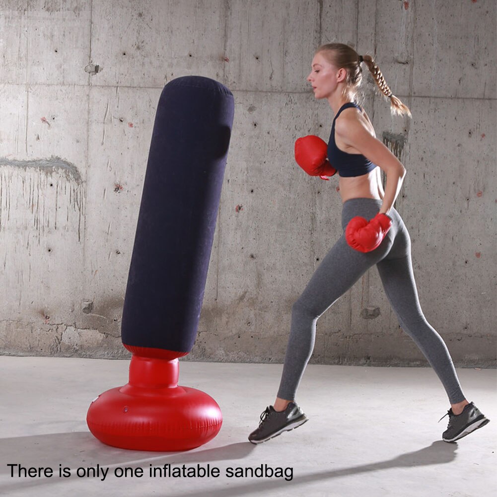 Fitness Inflatable Sandbag Boxing Column Gym Pressure Relief Target Portable PVC Bounce Back Kids Adults Free Standing Foldable
