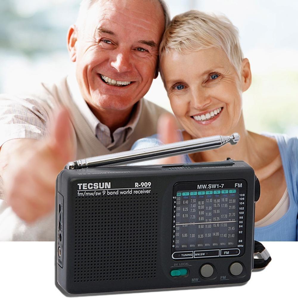 Newly Tecsun R-909 R909 Radio FM / MW / SW 9 Band Word Receiver Radio Stereo tecsun radio radio convenient R909 Portable T1C8