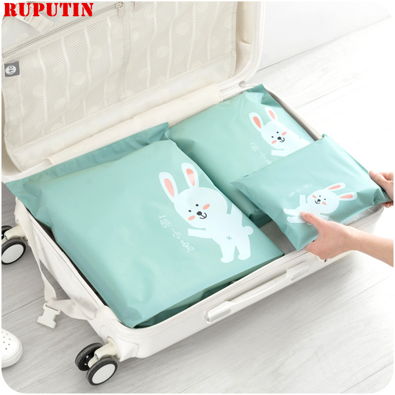 RUPUTIN 3Pcs/set Travel Organizer Suitcase Clothes Finishing Kit Beauty Case Make Up Organizer Storage Bag Travel Accessories