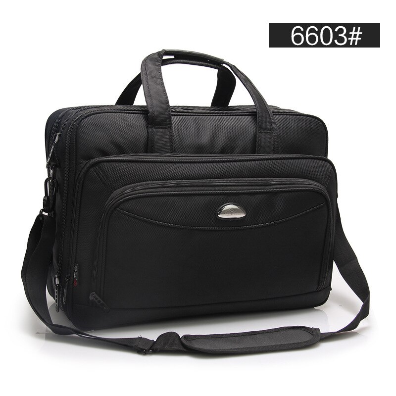 17 Inches Men&#39;s Briefcase Business Large Briefcases Waterproof Oxford Extensible Laptop Computer Bag: 6603