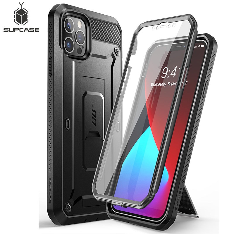 For iPhone 12 Pro Max Case 6.7" (2020) SUPCASE UB Pro Full-Body Rugged Holster Cover with Built-in Screen Protector & Kickstand