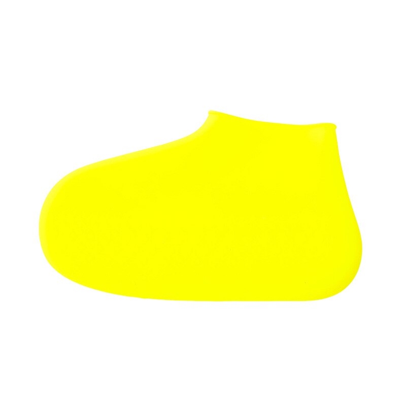 draussen Schuh Abdeckung Silikon Radfahren Regen Schuhe Stiefel Abdeckungen Mehrweg Wasserdichte Verdickung Nicht-rutsch Verschleiß Fuß Abdeckung Schützen: Gelb / L