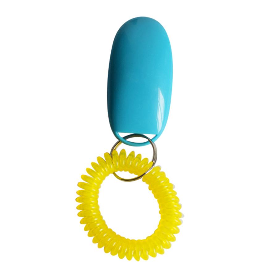 Draagbare Hond Knop Clicker Geluid Trainer Huisdier Training Tool Wrist Band Accessoire Puppy Pet Dog Training Clickers: Clicker L