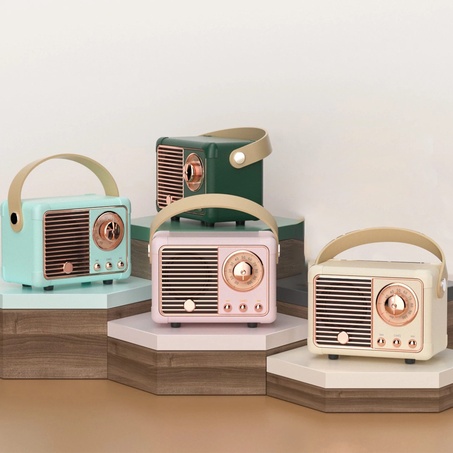 Retro Bluetooth Speaker HM11 Classical Retro FM Radio Receiver Portable Decoration Mini Speakers Travel Music Player