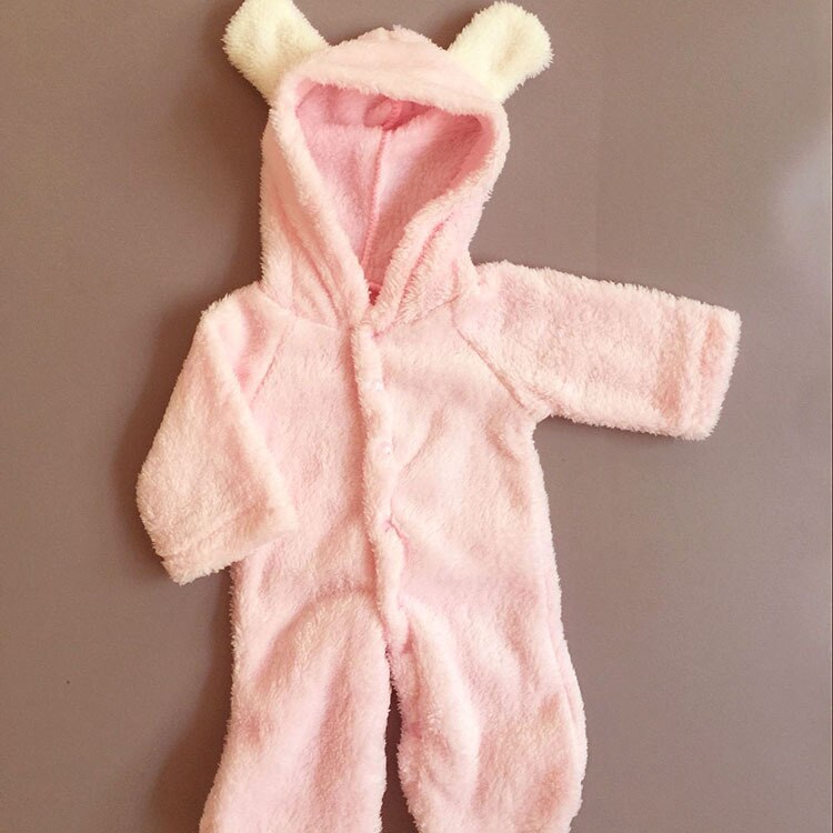 Polar Fleece Jumpsuit Kindje Winter Overalls Pasgeborenen Kerst Lange Mouw Teddybeer Footie Fleece Baby Meisje Jongen Romper Kleding: 71 / 6m