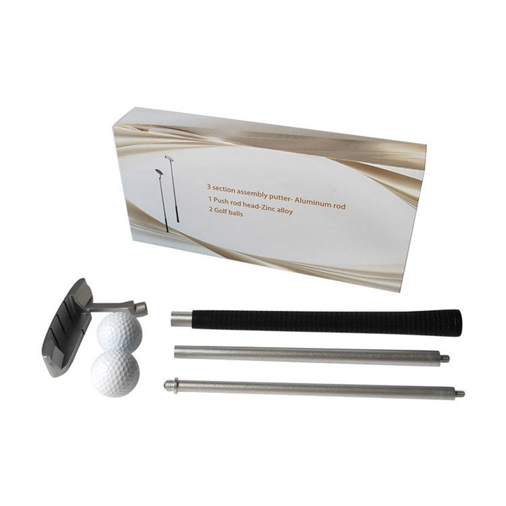 Golf Putting Trainer Portable Chipper Club Zinc Alloy Head Mallet Rod Grinding Push Rod Chipping Clubs Golf Putter Outdoor Sport