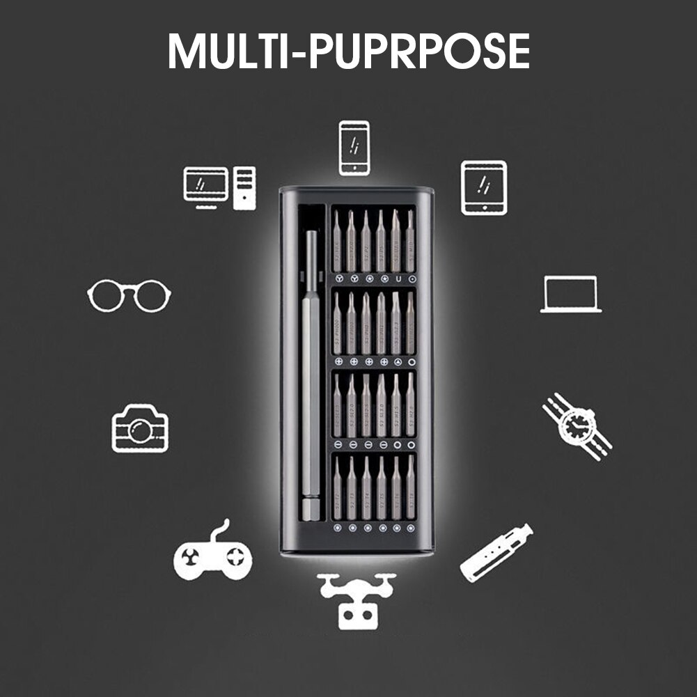 Precision Screwdriver Set Magnetic Screw Driver Kit Bits Cr-V Steel Magnetic Driver Electric Repair Tool Kit for Phones Computer