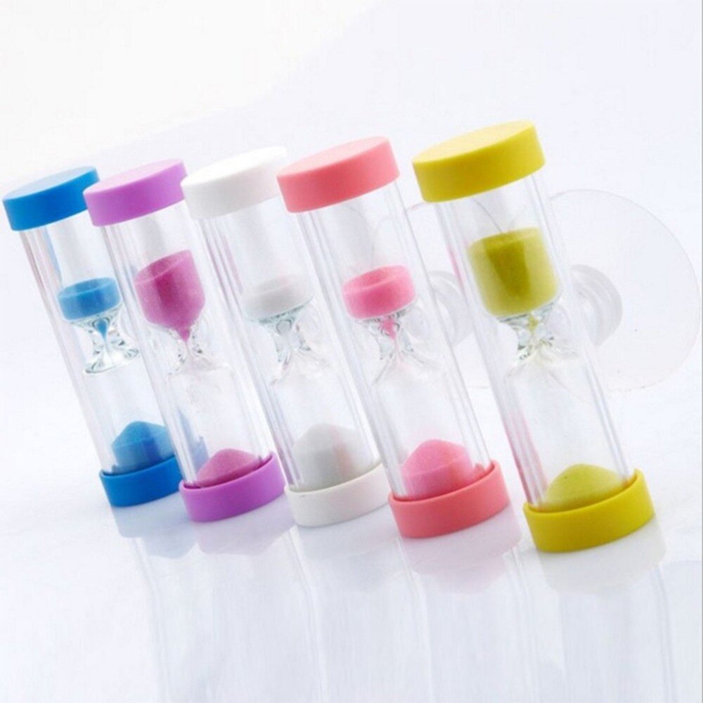 1Pc 2 minutes hourglass children Sand Timer brush Mini timer exquisite small