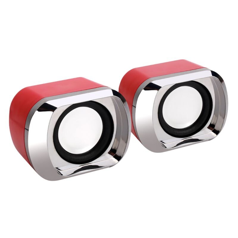 Laptop Desktop Computer Bass Surround sound Speakers USB Mini Multimedia Phone Subwoofer Home Office Stereo Speakers: Black