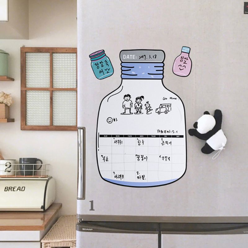 Soft Magnetic Whiteboard Magnet Erase Board Drawing Refrigerator Menu with Pens