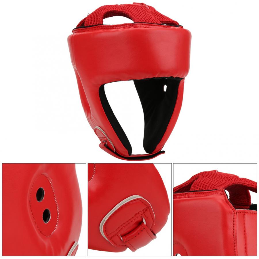 Kick Boxing Helmet PU Half-pack Punching Head Guard Karate Muay Thai Free Fight MMA Sanda Training Adults Kids Protection Gears