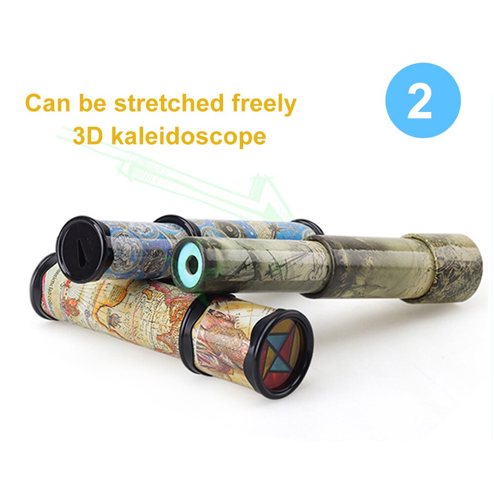 Colorful Cartoon 3D Kaleidoscope Imaginative Fancy World Magic Toddler Sensory Educational Toys For Children Birthday Toy