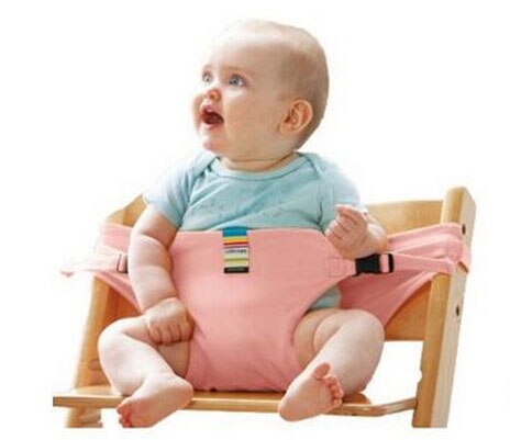 Baby matsal lunchstol / säkerhetsbälte / bärbar spädbarnsstol / matsal stolskydd / bebe seguridad: Rosa