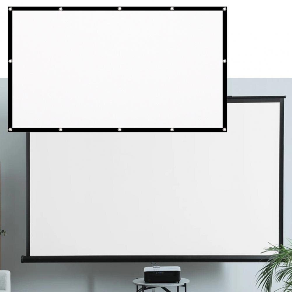 16:9 Projectiescherm Eenvoudige Opvouwbaar Polyester 3D Hd 70 Inch Draagbare Projectie Gordijn Voor Office Home Outdoor