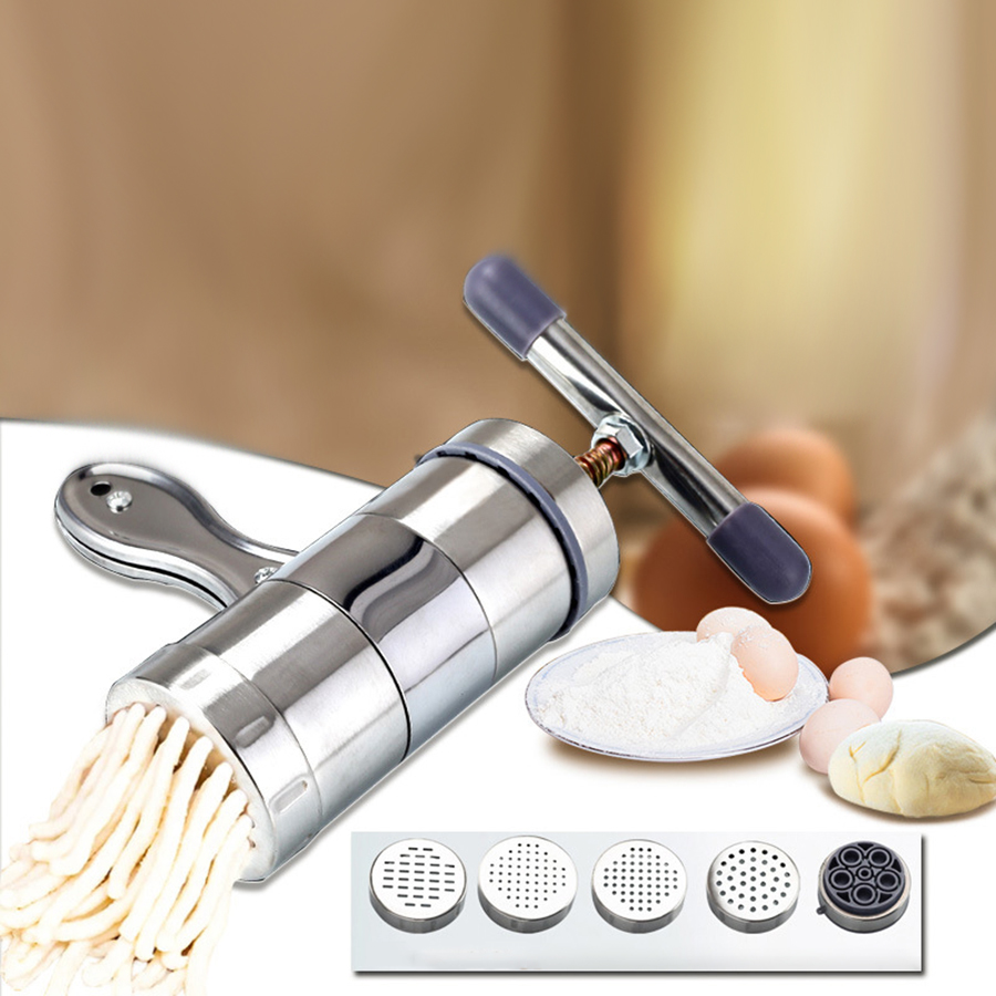 Manuelle Nudel Macher Drücken Maschine Edelstahl Pasta Maschine Kochgeschirr Drücken Formen, Der Spaghetti Geschirr Werkzeuge