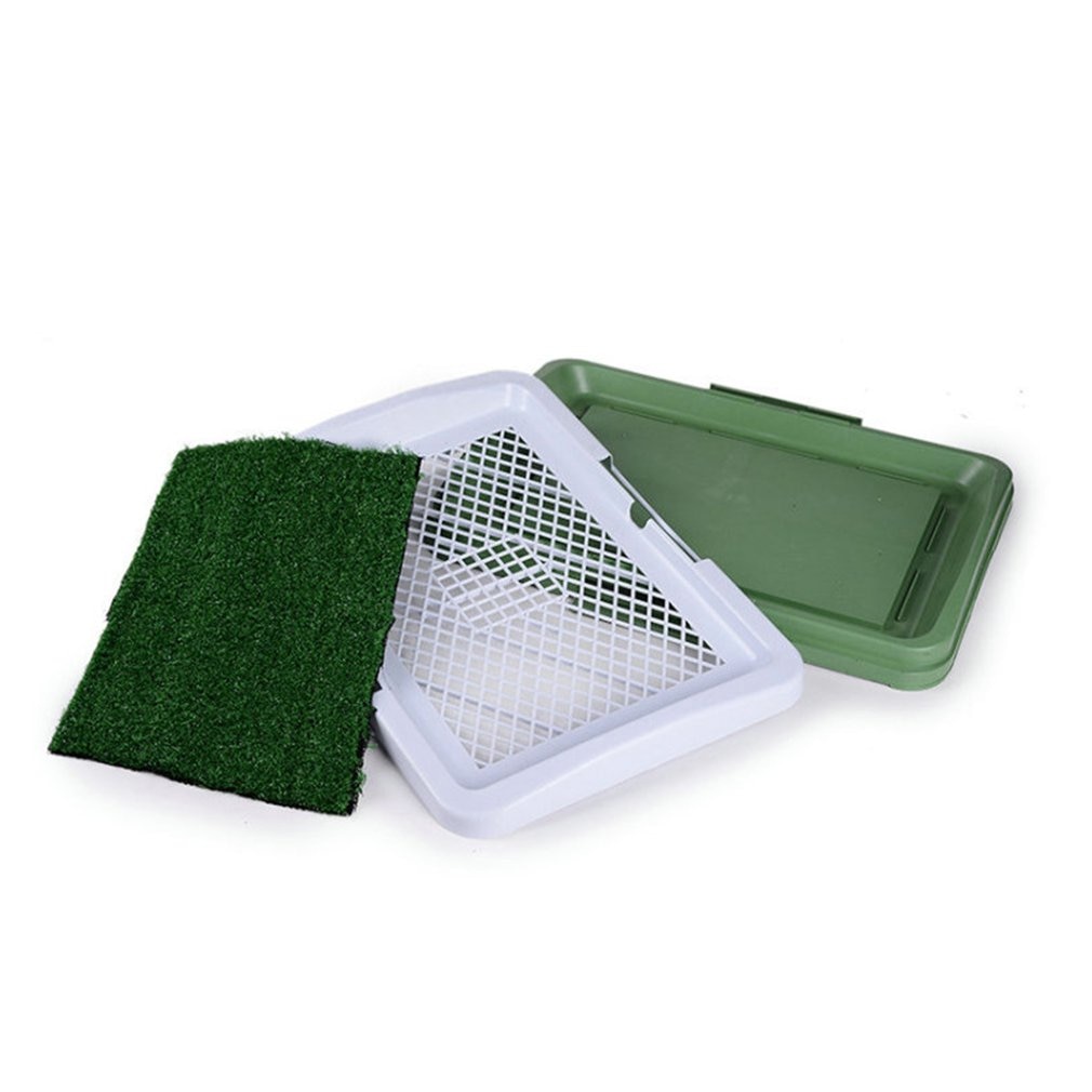 3 Layers Large Dog Pet Potty Training Pad Mat Puppy Tray Grass Toilet Simulation Lawn For Indoor Potty Training
