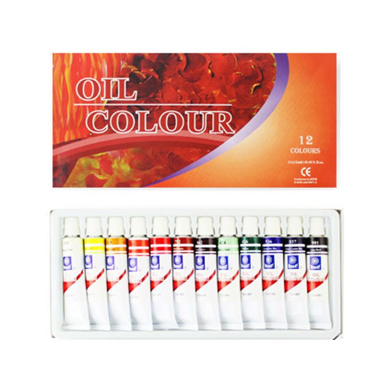 12Ml 12/24 Kleuren Professionele Olieverf Verf Tekening Pigment Buizen Set Kunstenaar Art Supplies Voor Beginner: 12 color