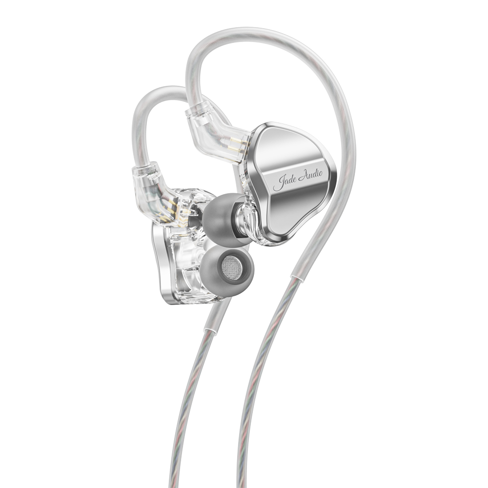 /JD1 single action loop in ear earphones Harman curve HIFI earplugs Apple Android phone: Silver