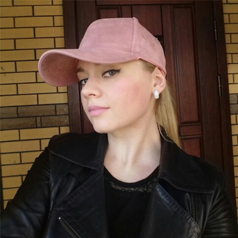Damen Modische Baseball Cap Hip Hop Caps Damen Straße Kappe Wildleder Hüte Casual Einfarbig Baseball Kappe Für Damen