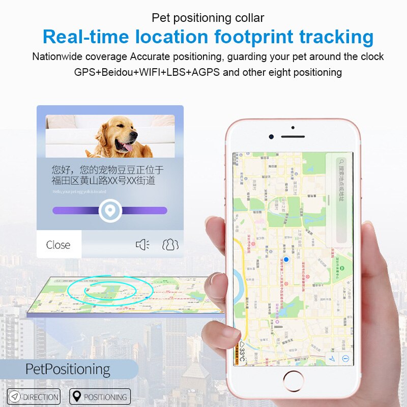 Smart Pet GPS GSM Tracker Dog Cat Security Collar Anti-Lost Real Time Pet Locator Intelligent GPS Trackers Battery Lasted 7 Days