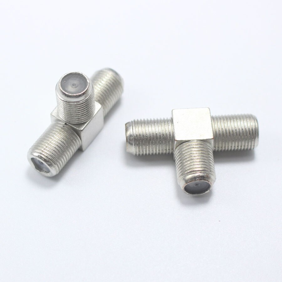 2pcs F Head TV Female to Female Plug jack Closed-circuit Joint Plug Antennas TV F Coaxial Plugs Adapter Connector