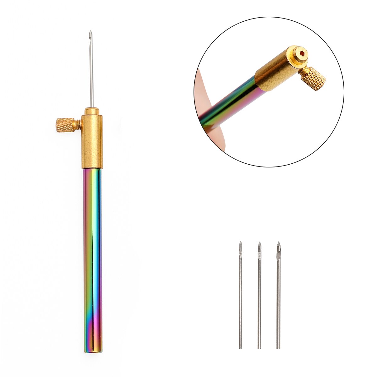 Magic Embroidery Stitching Punch Needle 2 Colors Home DIY Cross Stitch Tool Interchangeable Needle Pen Sewing Accessories