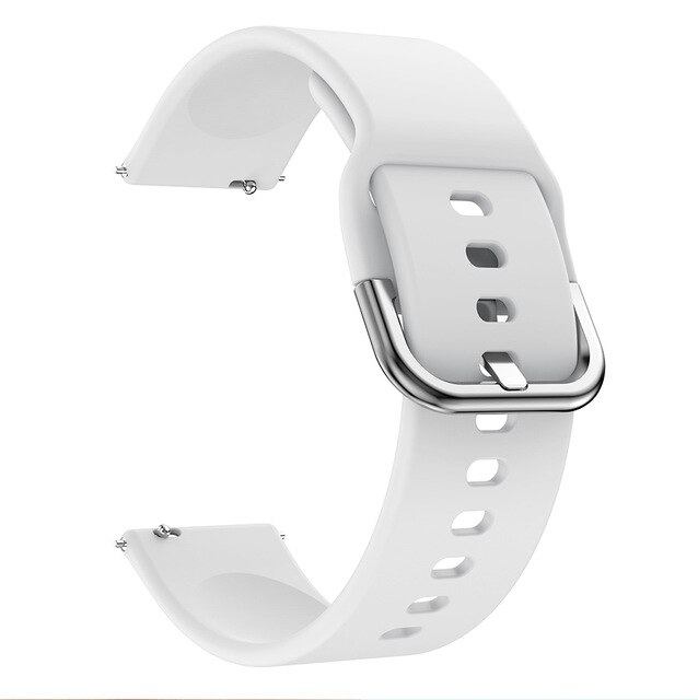 Pulseira para kw19 pulseira smartwatch kw19 flor silicone macio pulseira de relógio cor pura moda substituição: White